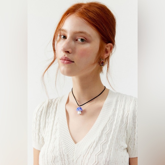 UO Mushroom Pendant Necklace - Picture 2 of 4